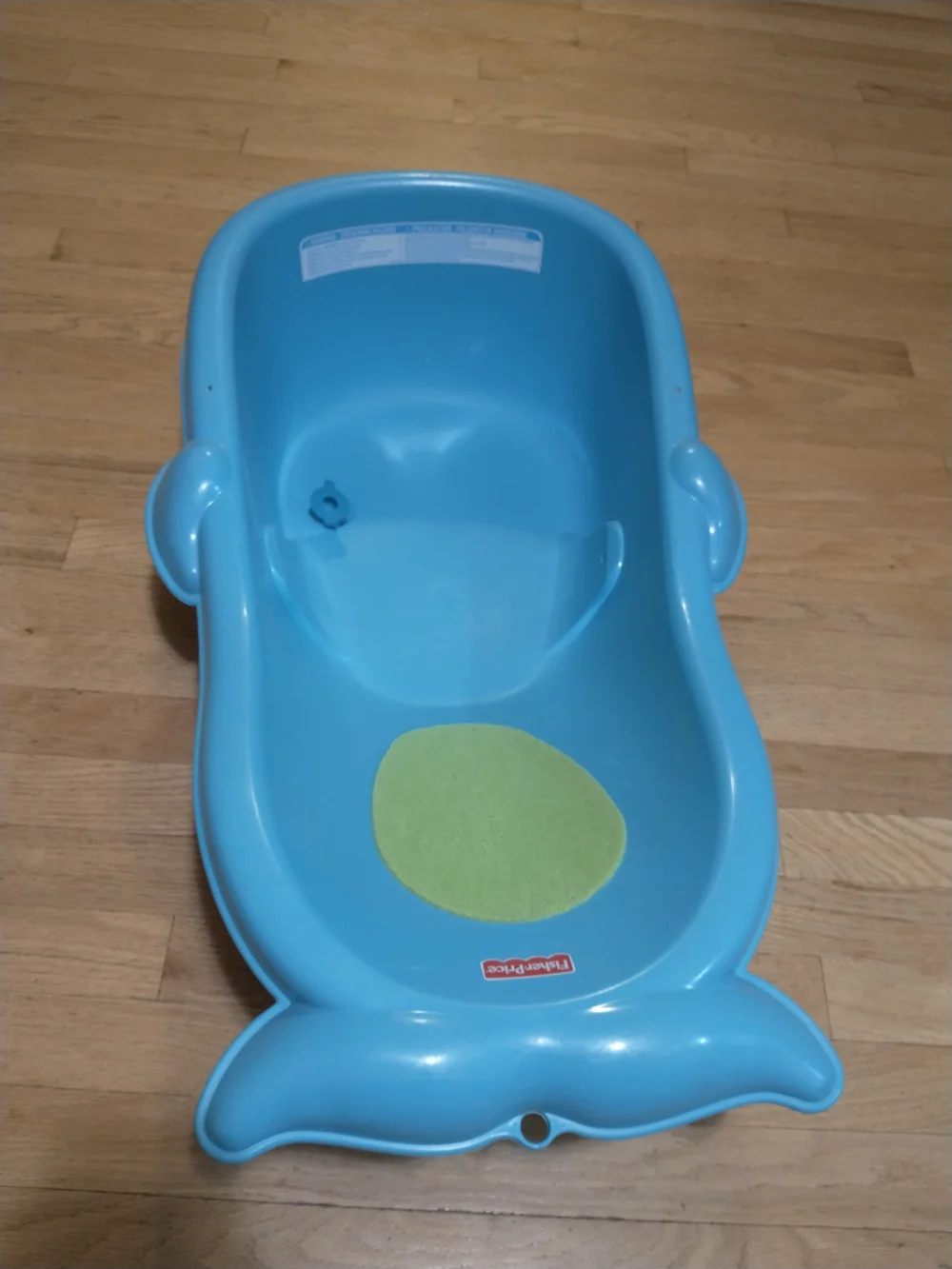 Fisher-Price Blue Infant Bath Seat with Green Non-Slip Pad
